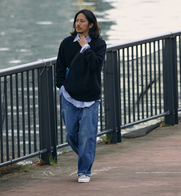 SHIPS「SHIPS:〈手洗い可能〉ランダム アラン クルーネック プルオーバー ニット」|ニット・セーター|