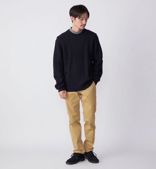 SHIPS「SHIPS:〈手洗い可能〉ランダム アラン クルーネック プルオーバー ニット」|ニット・セーター|