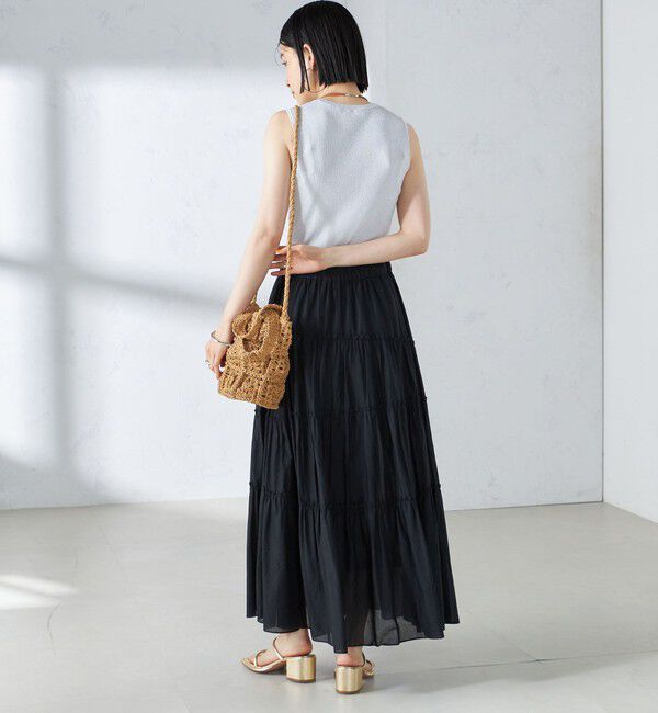 SHIPS for women「〈手洗い可能〉ラメ ノースリーブ ニット」|ニット・セーター|