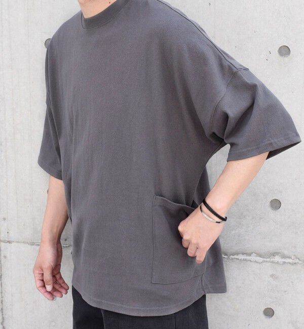 SHIPS any「SHIPS any: COTTON USA ドルマン サイド ポケット Tシャツ 24SS◇」|Tシャツ・カットソー|