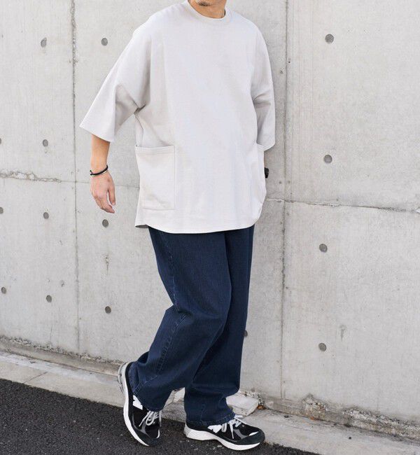 SHIPS any「SHIPS any: COTTON USA ドルマン サイド ポケット Tシャツ 24SS◇」|Tシャツ・カットソー|