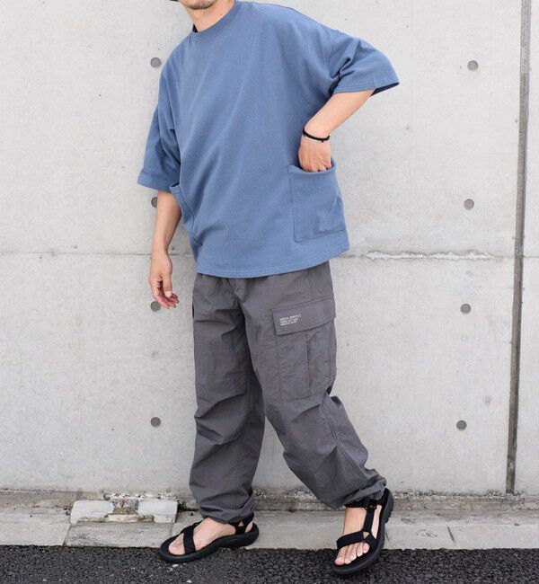 SHIPS any「SHIPS any: COTTON USA ドルマン サイド ポケット Tシャツ 24SS◇」|Tシャツ・カットソー|