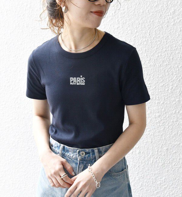 SHIPS any「【SHIPS any別注】PETIT BATEAU:〈洗濯機可能〉PARIS プリント コンパクト TEE」|Tシャツ・カットソー|