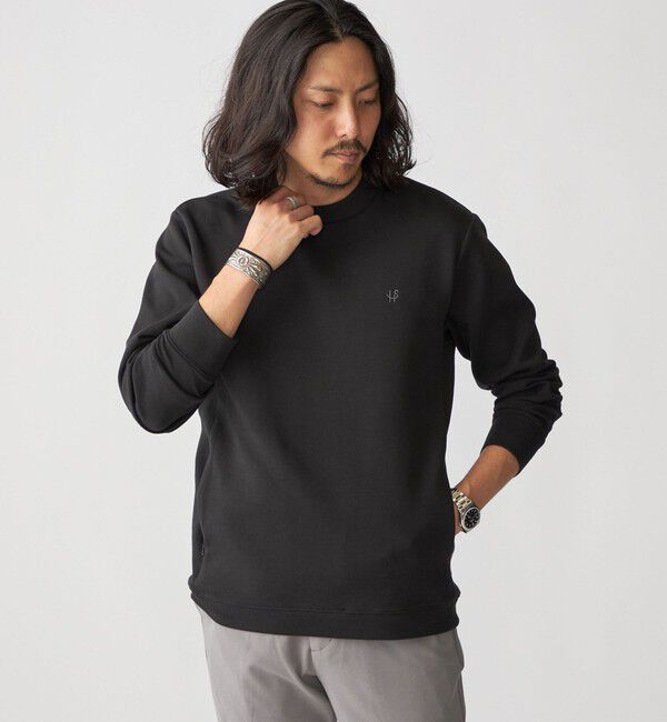 SHIPS「【WEB限定】SHIPS: テレワーク ビズ ワンポイントロゴ ハイゲージ ダブルニット スウェット」|スウェット・ジャージ|