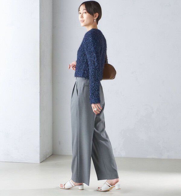 SHIPS for women「〈手洗い可能〉ラメ ニット 配色 カーディガン」|カーディガン|