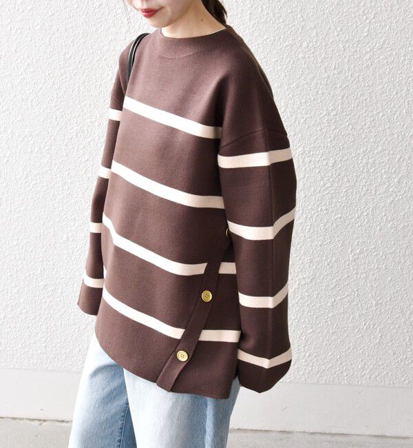 SHIPS any「SHIPS any:〈手洗い可能〉ミラノリブ スタンドカラー ニット プルオーバー」|ニット・セーター|