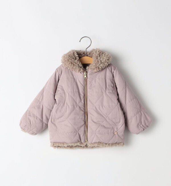 SHIPS KIDS「SHIPS KIDS:80～90cm / プードルファー&times;タフタ リバーシブル ジャケット」|その他|ブラウン系