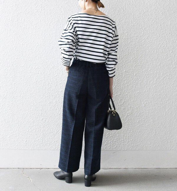 SHIPS any「SHIPS any: ツイード タック セミワイド パンツ［NAVY BLUE］」|その他|