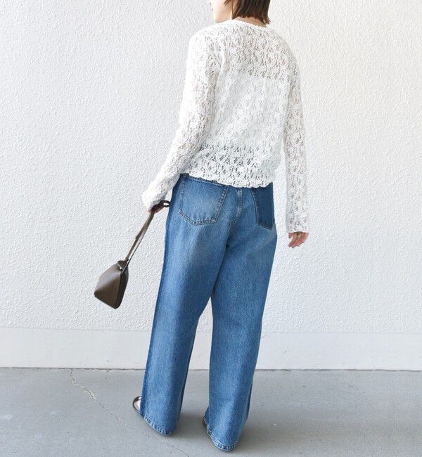 SHIPS for women「〈手洗い可能〉ラッセル レース クルーネック カットソー」|Tシャツ・カットソー|