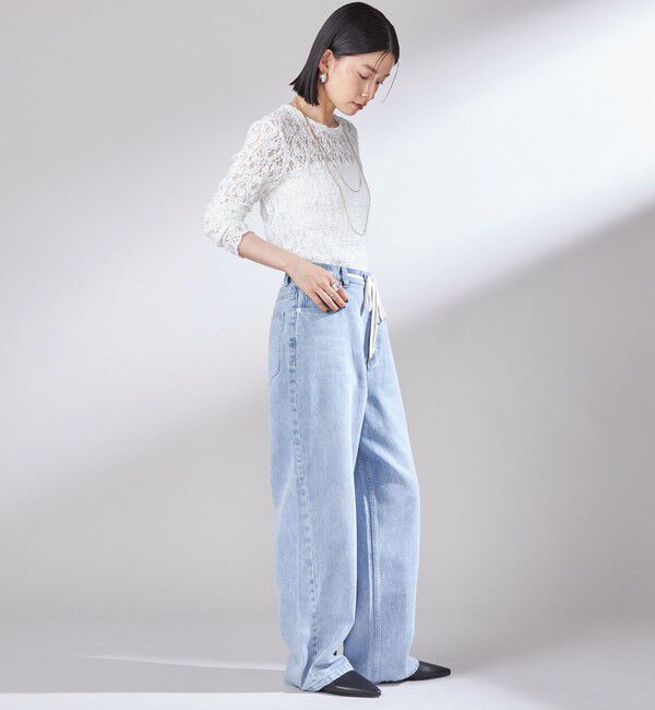 SHIPS for women「〈手洗い可能〉ラッセル レース クルーネック カットソー」|Tシャツ・カットソー|