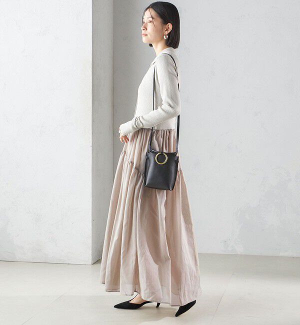 SHIPS for women「〈手洗い可能〉ポロ 衿 シアー ティアード ワンピース」|ワンピース|