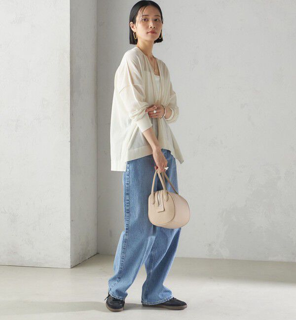 SHIPS for women「〈手洗い可能〉18G フィルミーコットン Vネック 1ボタン カーディガン」|カーディガン|