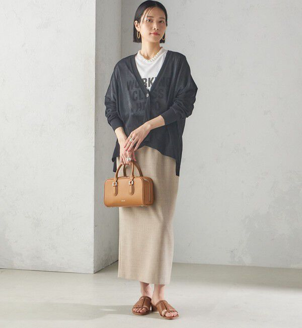 SHIPS for women「〈手洗い可能〉18G フィルミーコットン Vネック 1ボタン カーディガン」|カーディガン|