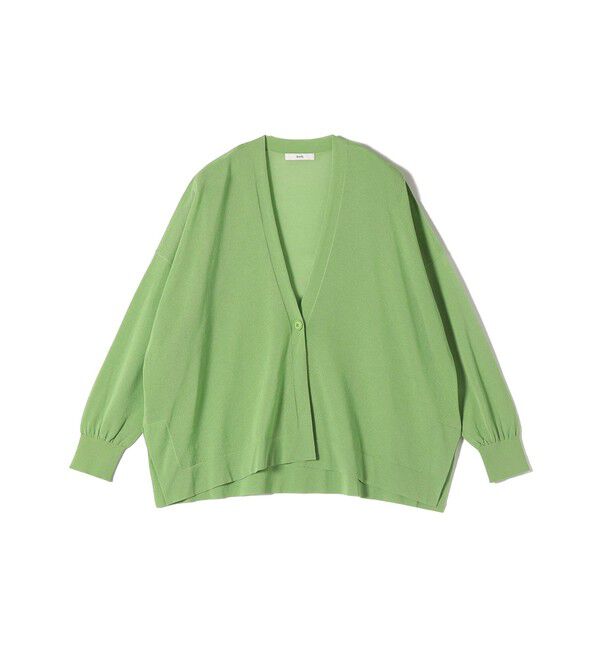 SHIPS for women「〈手洗い可能〉18G フィルミーコットン Vネック 1ボタン カーディガン」|カーディガン|