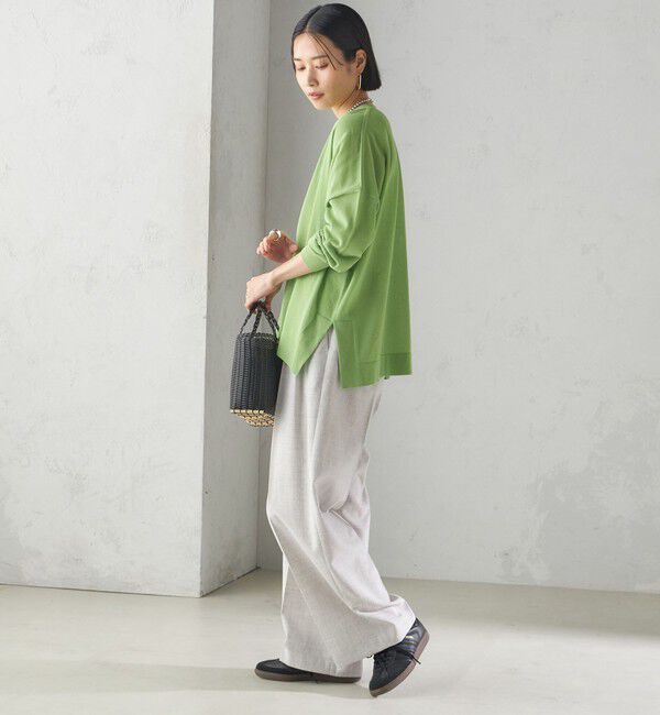 SHIPS for women「〈手洗い可能〉18G フィルミーコットン Vネック 1ボタン カーディガン」|カーディガン|