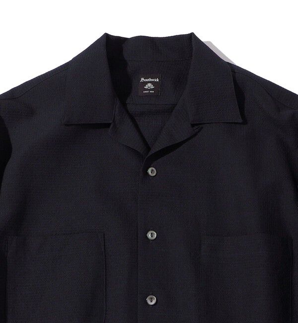 SHIPS「Southwick: Gate Label TW エンボス ロングスリーブ キャンプシャツ」|シャツ・ブラウス|