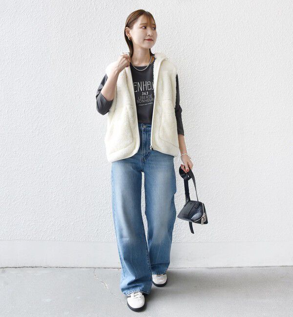 SHIPS for women「【一部WEB限定 / SHIPS別注】Champion:〈洗濯機可能〉フリース ベスト」|ベスト・ジレ|