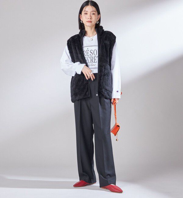 SHIPS for women「【一部WEB限定 / SHIPS別注】Champion:〈洗濯機可能〉フリース ベスト」|ベスト・ジレ|