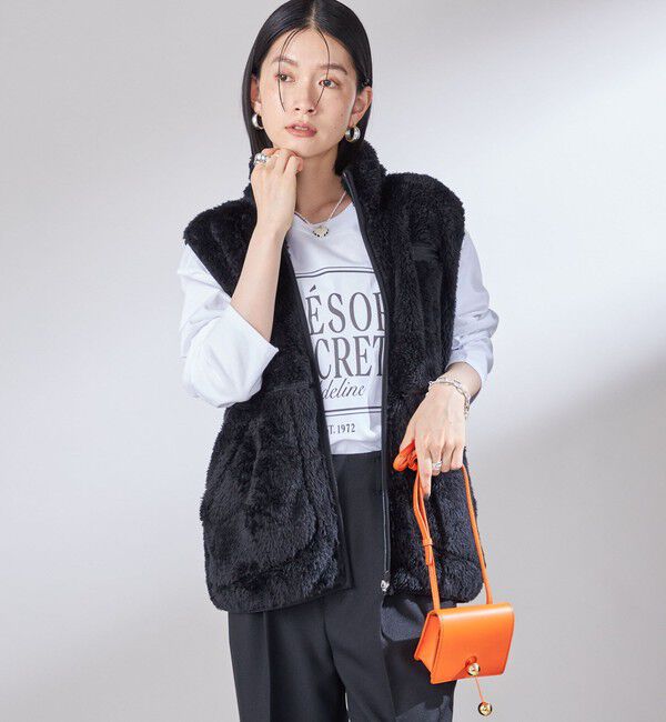 SHIPS for women「【一部WEB限定 / SHIPS別注】Champion:〈洗濯機可能〉フリース ベスト」|ベスト・ジレ|