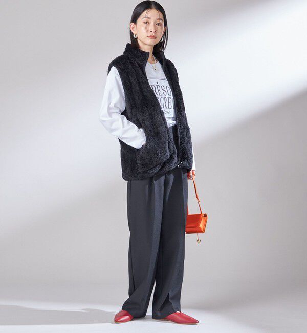 SHIPS for women「【一部WEB限定 / SHIPS別注】Champion:〈洗濯機可能〉フリース ベスト」|ベスト・ジレ|