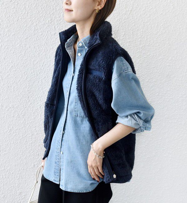 SHIPS for women「【一部WEB限定 / SHIPS別注】Champion:〈洗濯機可能〉フリース ベスト」|ベスト・ジレ|