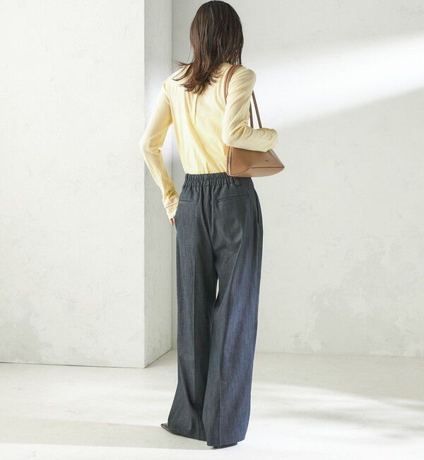 SHIPS for women「【SHIPS別注】miller: シアー ヘンリー ネック ロング スリーブ TEE」|Tシャツ・カットソー|