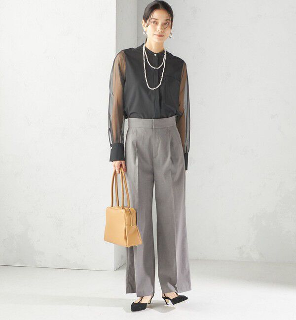 SHIPS for women「〈手洗い可能〉シアー 袖 ポケット デザイン シャツ」|シャツ・ブラウス|