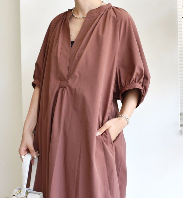 SHIPS for women「〈手洗い可能〉RENU ソフト タイプライター ギャザー ワンピース」|ワンピース|