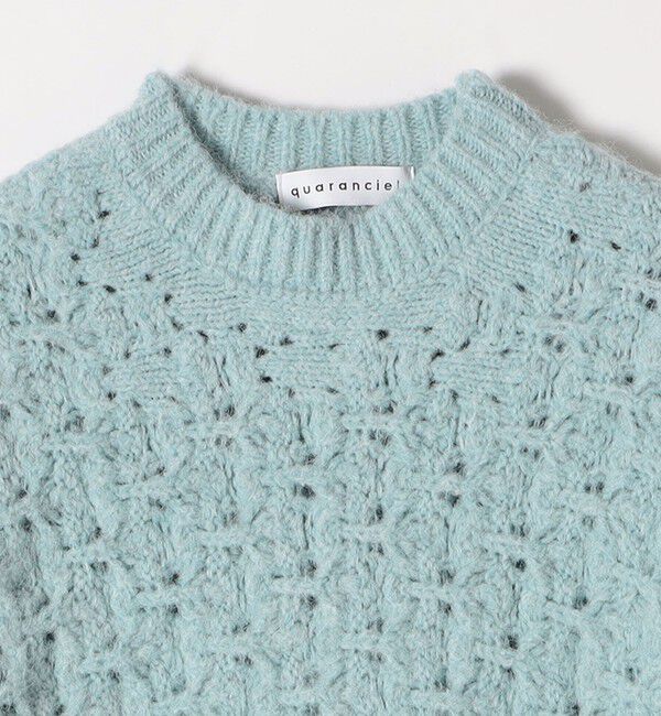 quaranciel「quaranciel:〈手洗い可能〉透かし編み クルーネック ドルマン ルーズ ニット プルオーバー」|ニット・セーター|