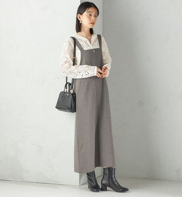 SHIPS for women「〈手洗い可能〉フロント ジップ ジャンパー スカート」|ジャンパースカート|