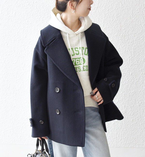 SHIPS any「SHIPS any: カシミヤ ミックス テーラード ショート Pコート」|ピーコート|