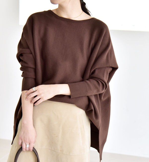 quaranciel「quaranciel:〈洗濯機可能〉ボートネック ワイド ニット プルオーバー」|ニット・セーター|