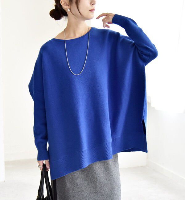 quaranciel「quaranciel:〈洗濯機可能〉ボートネック ワイド ニット プルオーバー」|ニット・セーター|