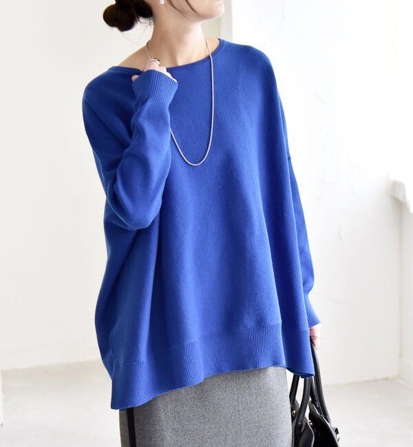 quaranciel「quaranciel:〈洗濯機可能〉ボートネック ワイド ニット プルオーバー」|ニット・セーター|