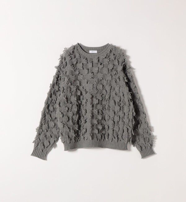 SHIPS any「SHIPS any:〈手洗い可能〉フリンジ デザイン ニット プルオーバー」|ニット・セーター|