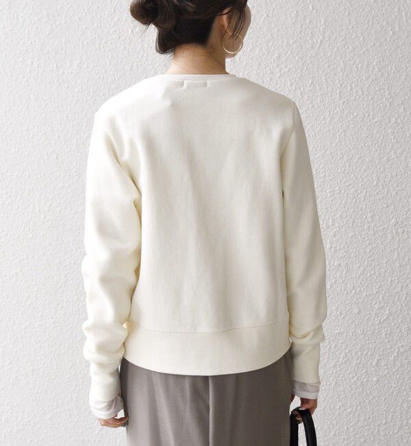 SHIPS any「SHIPS any:〈洗濯機可能〉裏起毛 ビジュー コンパクト スナップ カーディガン」|カーディガン|