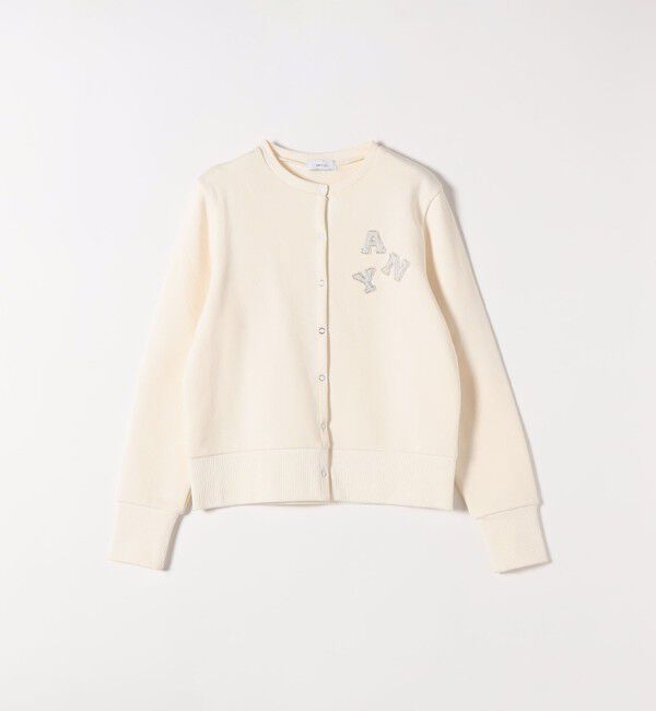 SHIPS any「SHIPS any:〈洗濯機可能〉裏起毛 ビジュー コンパクト スナップ カーディガン」|カーディガン|