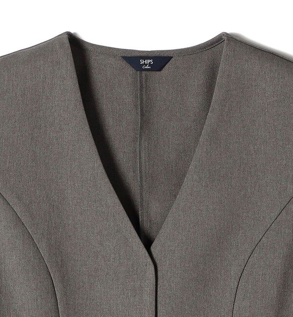 SHIPS Colors 「SHIPS Colors:〈手洗い可能〉ウールライク ペプラムベスト 2（セットアップ対応可能）◇」|ベスト・ジレ|