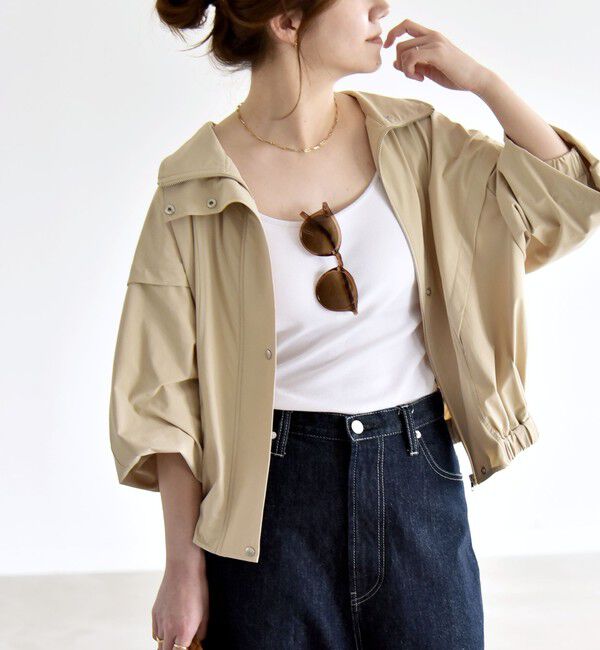 quaranciel「《予約》quaranciel:〈接触冷感/UVカット/撥水〉マルチファンクション ライト ブルゾン」|ブルゾン・スタジャン|