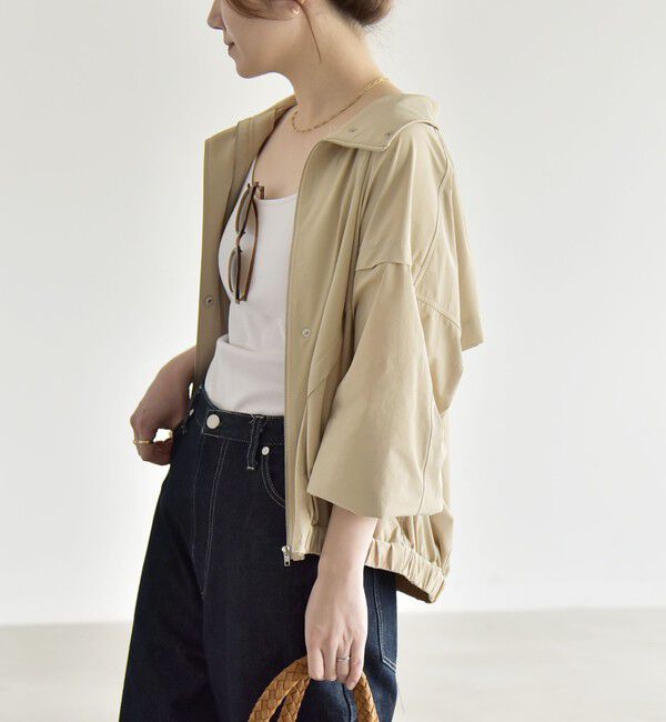 quaranciel「《予約》quaranciel:〈接触冷感/UVカット/撥水〉マルチファンクション ライト ブルゾン」|ブルゾン・スタジャン|