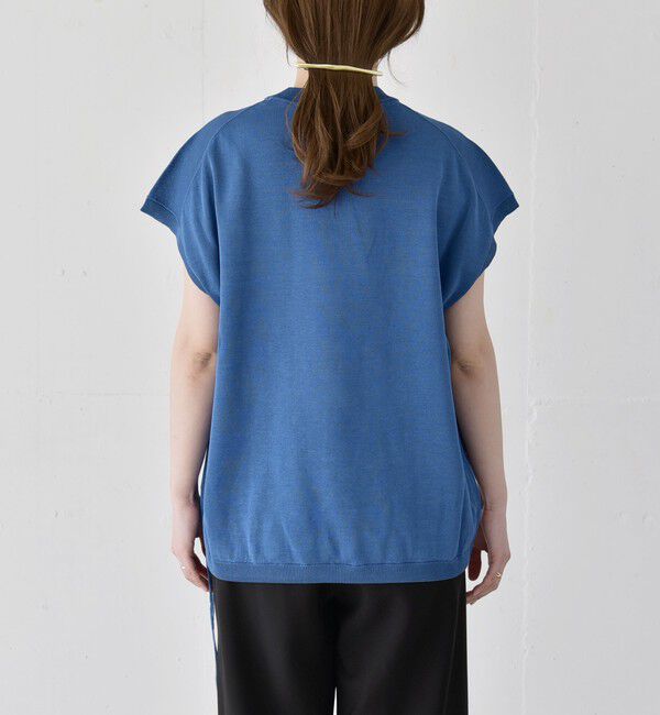 quaranciel「《予約》quaranciel:〈手洗い可能〉ドロスト フレンチスリーブ シアー ニット プルオーバー」|ニット・セーター|