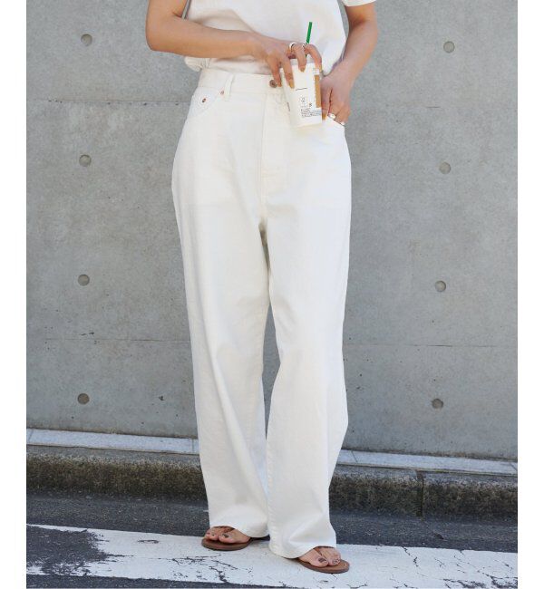 OUTDOOR PRODUCTS Usual Things「追加3 ULTライトデニムハイライズルーズ5PKT」|デニム|