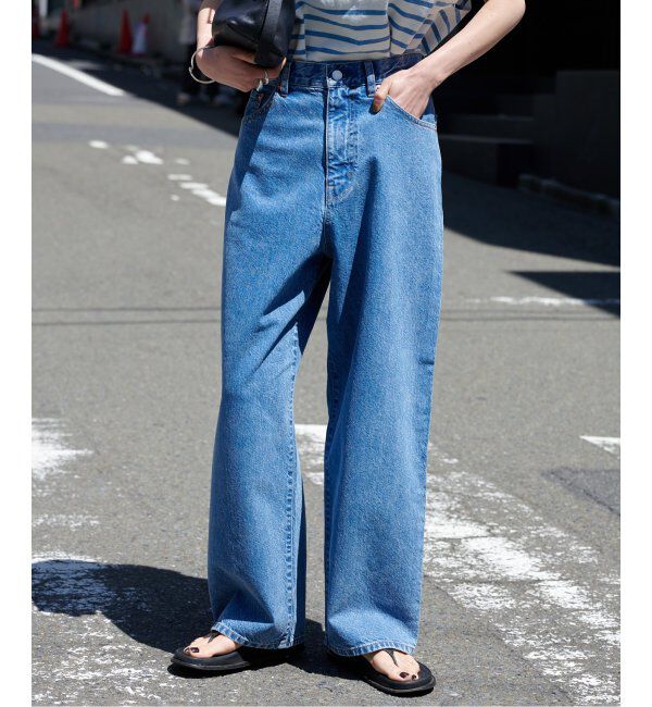 OUTDOOR PRODUCTS Usual Things「追加3 ULTライトデニムハイライズルーズ5PKT」|デニム|