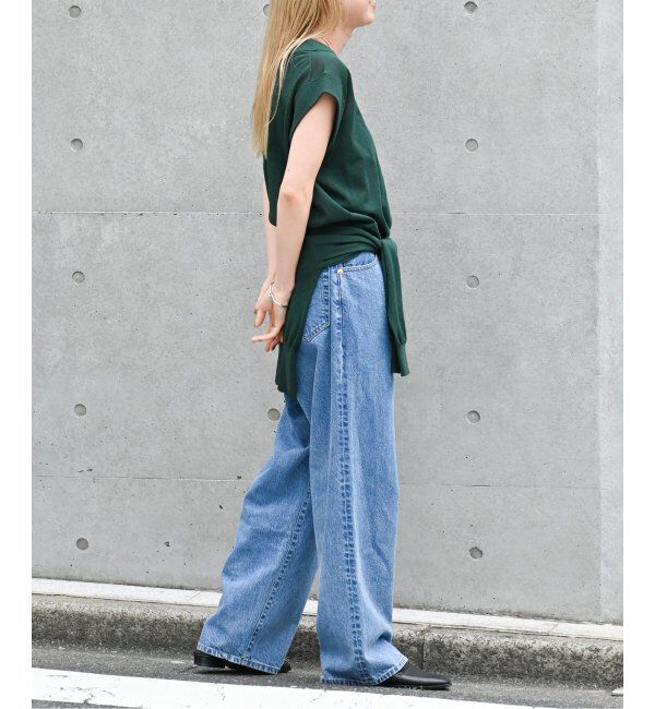 OUTDOOR PRODUCTS Usual Things「追加3 ULTライトデニムハイライズルーズ5PKT」|デニム|