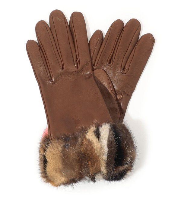 TOMORROWLAND GOODS「BRUNO CARLO ミンクファーグローブ」|手袋|44 ブラウン系