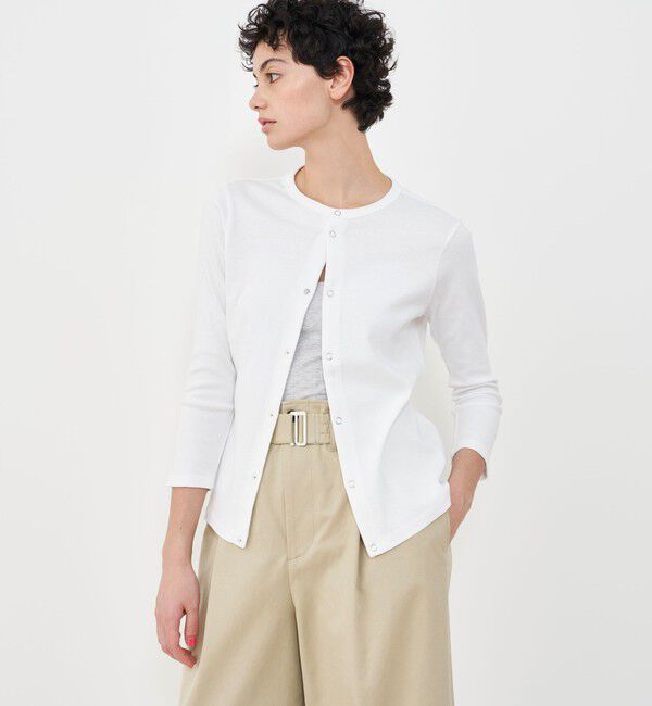 GALERIE VIE「ソフトジャージーリブ クルーネックカーディガン」|カーディガン|