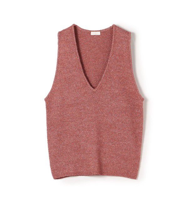 Ballsey「シャイニーメタル Iラインベスト」|ベスト・ジレ|33 ピンク