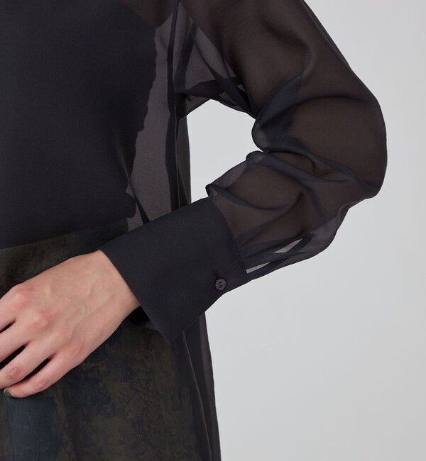 TOMORROWLAND collection「シアーオーガンジー ロングスリーブブラウス」|シャツ・ブラウス|