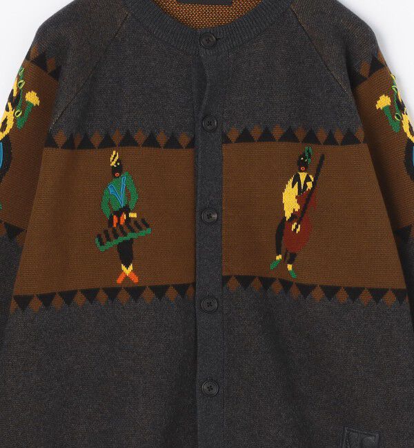 CABaN「CABaN コットンカシミヤジャカード JAZZ BAND クルーネックカーディガン」|カーディガン|