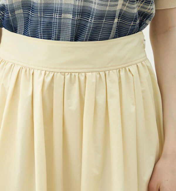 MACPHEE「クリスピータフタ ギャザーマキシスカート」|フレア|